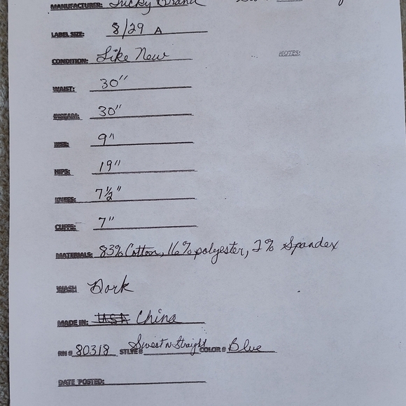 Lucky Brand Sweet-n-Straight "Like New" - Picture 13 of 13